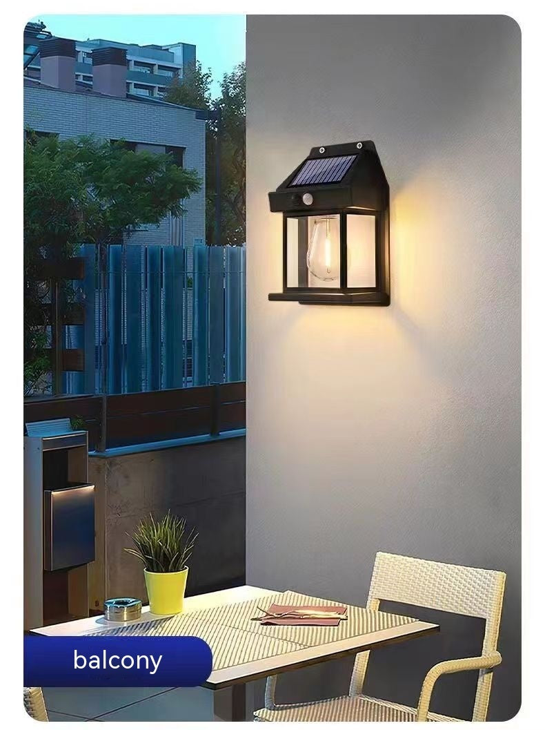 Outdoor Solar Waterproof Tungsten Induction Garden Wall Lamp