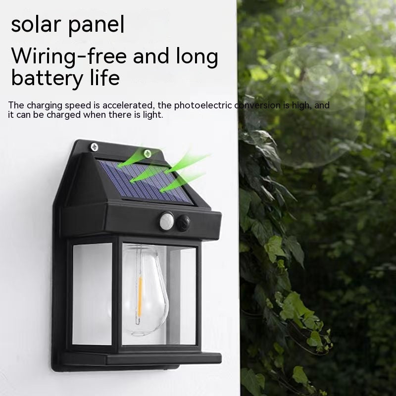 Outdoor Solar Waterproof Tungsten Induction Garden Wall Lamp