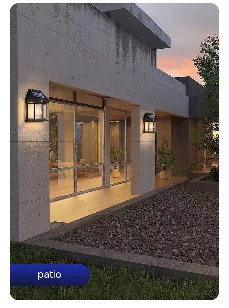 Outdoor Solar Waterproof Tungsten Induction Garden Wall Lamp
