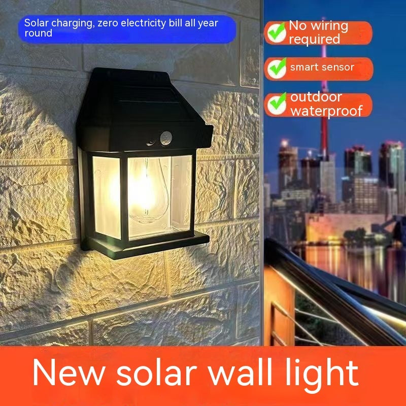 Outdoor Solar Waterproof Tungsten Induction Garden Wall Lamp